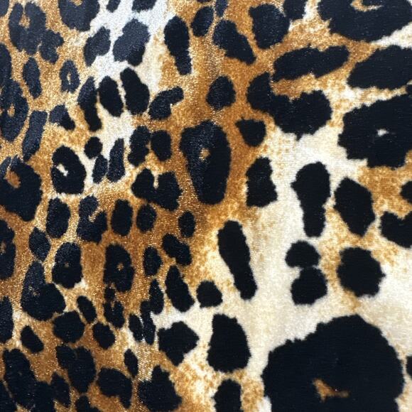 Forever 21 McBling Y2K Leopard Cheetah Velvet Mini Dress M Club Baddie Glam - Picture 9 of 11